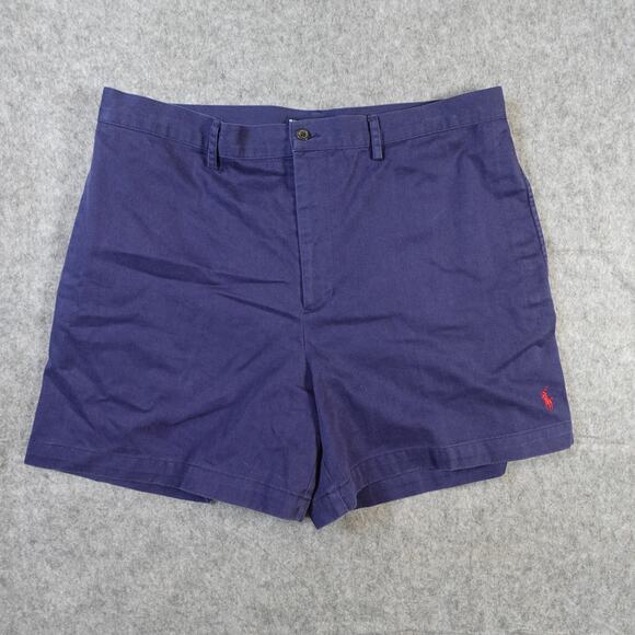 Vintage Ralph Lauren Shorts Womens 14 Preppy Chino Golf Blue 5" Old Money - Picture 1 of 9